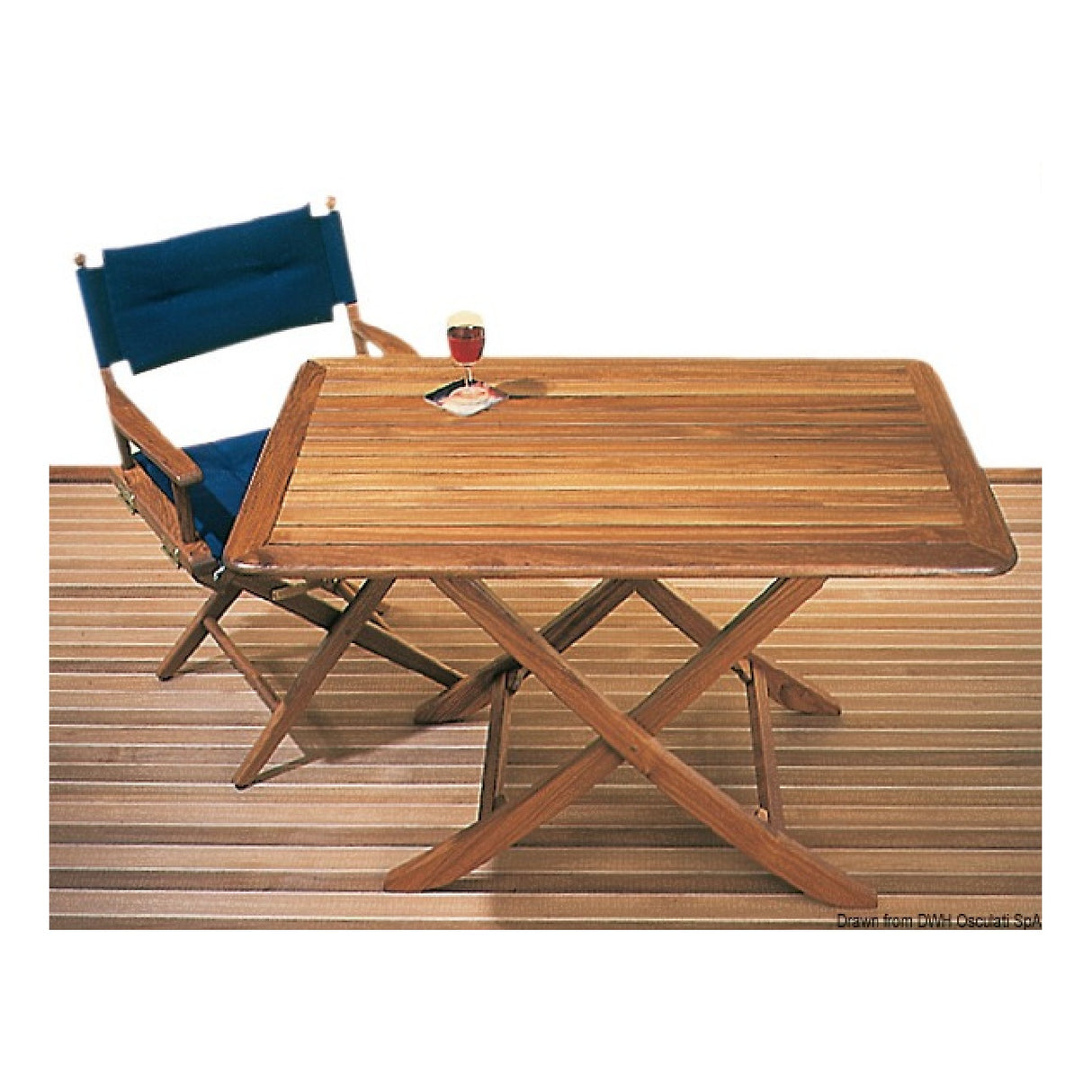 ARC-Tisch aus echtem Teakholz