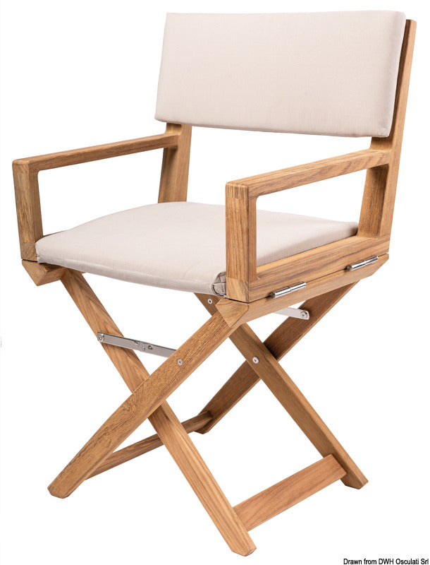 Osculati ARC folding chair in sand Teak 71.320.01