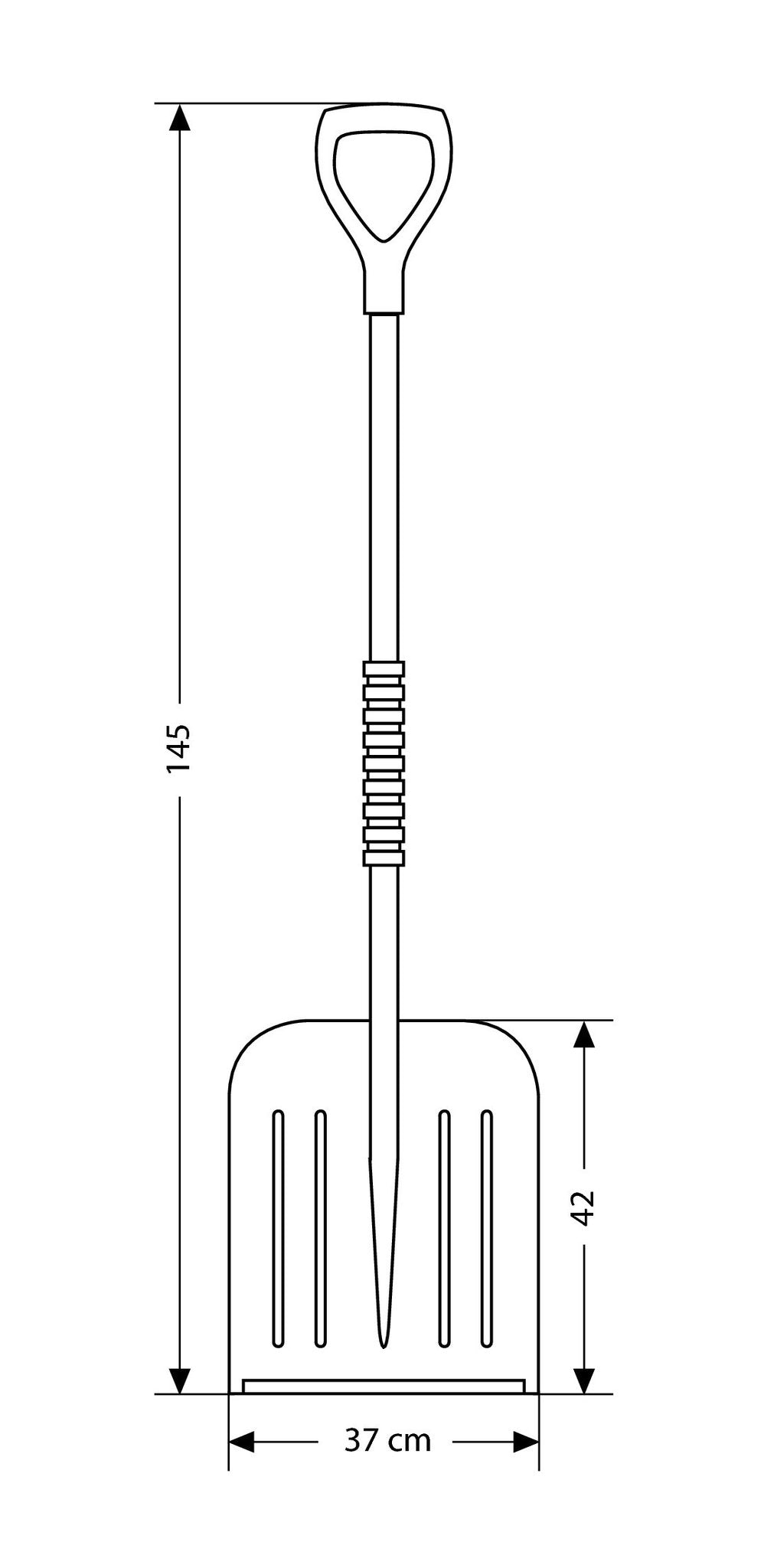 Lampa Pala da neve, con manico in alluminio 71002