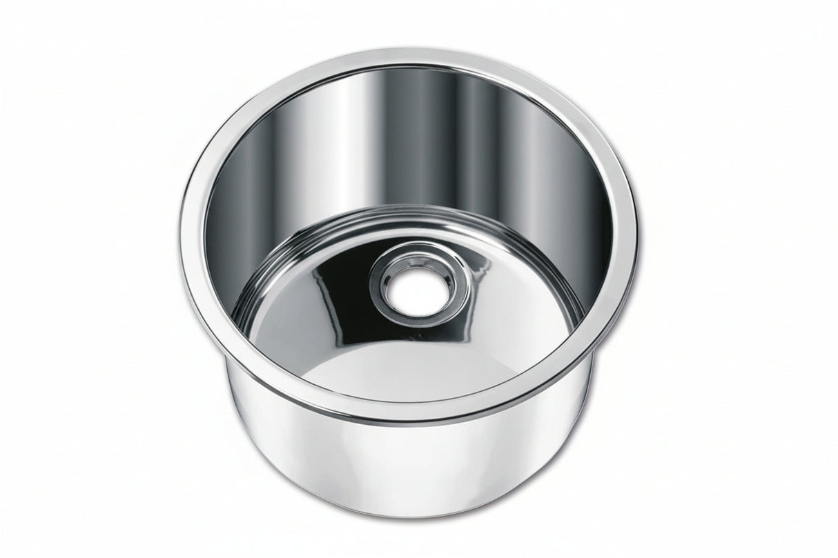 Fregadero cilíndrico de acero inoxidable de 330 mm LVL417 - Fregadero redondo para autocaravanas LVL417