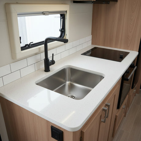 Fregadero cuadrado de acero inoxidable 350x320x150 mm