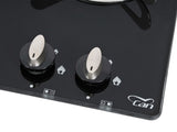Piano Cottura Gas 2 Fuochi Can Crystal - Vetro Temperato per Camper