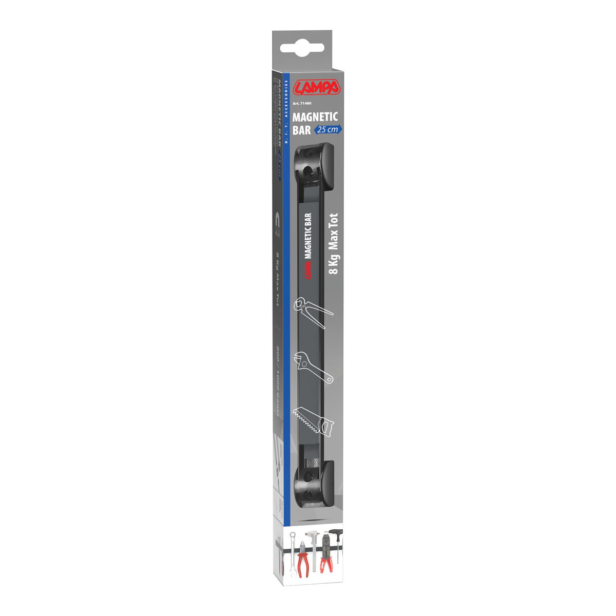 Lampa Barra magnetica porta attrezzi - 25 cm - 8 kg max 71480