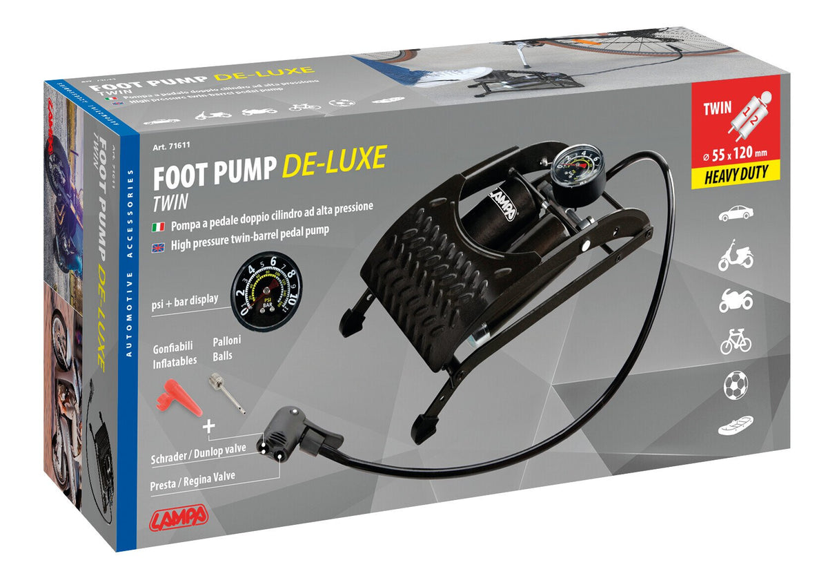 Lampa Pompa a pedale de-luxe doppio cilindro - 2 cilindri 71611