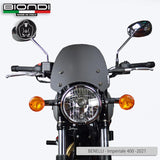 Biondi Cupolino Sport Nero Satinato con Kit Montaggio - Moto Guzzi V7 / Triumph Bonneville / Yamaha XSR / Benelli Imperiale
