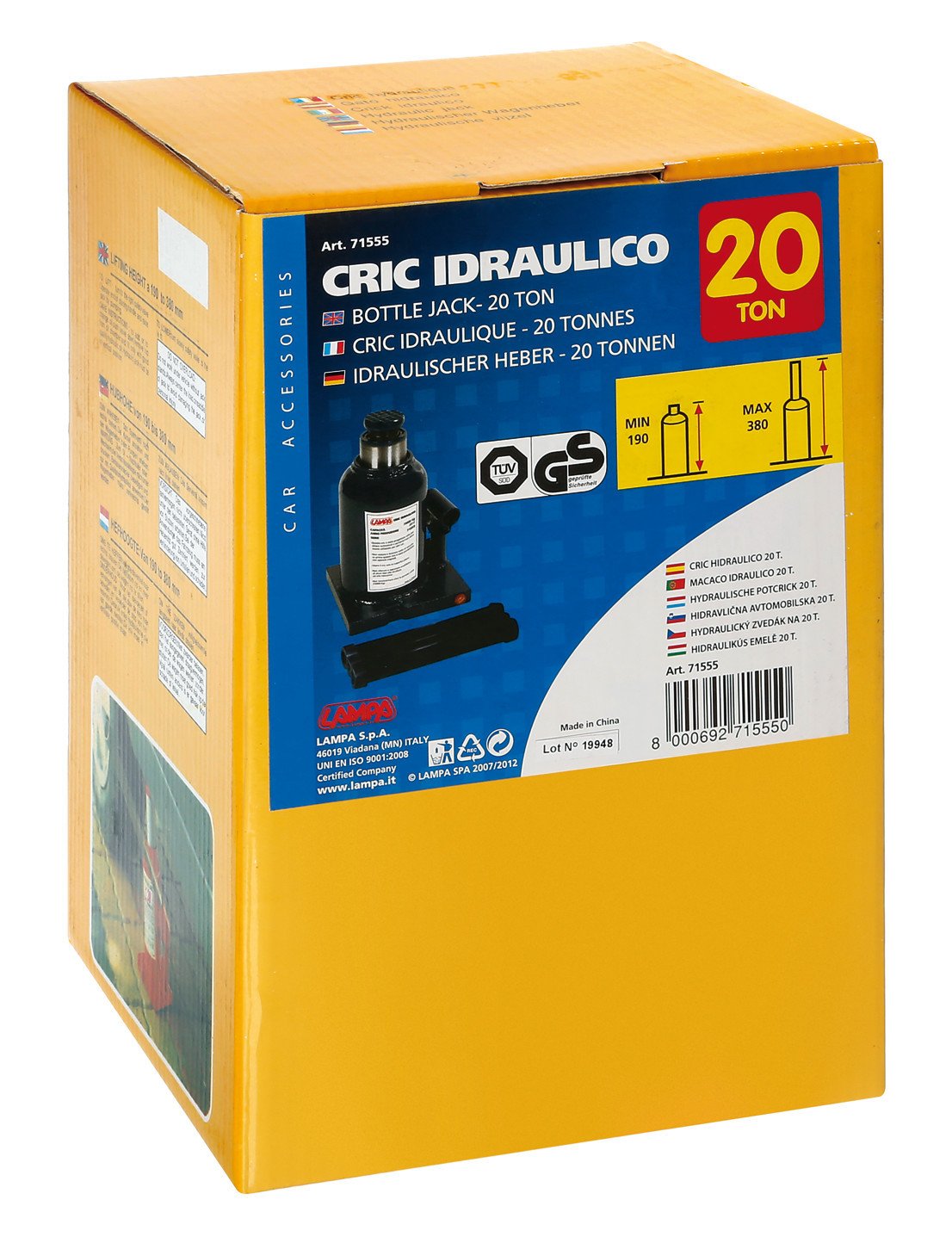 Lampa Cric idraulico - 20.000 kg 71555