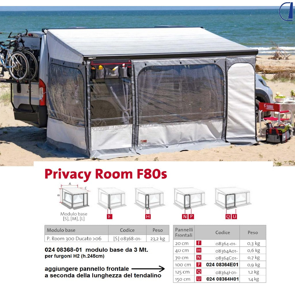 Fiamma Privacy Room 300 modulo base per F80s/F65s su Ducato H2 245 cm