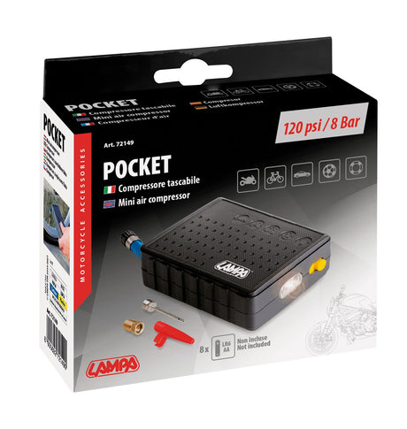 Lampa Compressore tascabile con torcia a led 72149