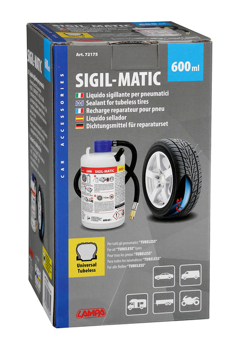 Lampa Sigil-Matic, kit liquido sigillante per pneumatici, 600 ml 72175