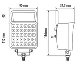 Lampa WL-28, faro ausiliario a 16 Led - 10/30V - Bianco 72193