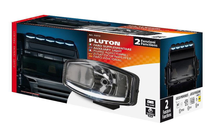 Pilot Pluton, faro alogeno di profondità con luce di posizione a led 248x141 mm