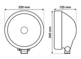 Pilot Neptune, faro alogeno di profondità con luce di posizione -  220 mm
