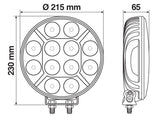 Lampa Orion, proiettore supplementare a 12 Led - 9/36V -  215 mm - Cromo 72248