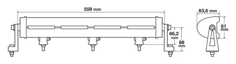 Pilot Pluton New Horizons, barra a Led 2 funzioni - 10/30V - 559x81 mm