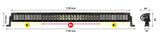 Lampa Barra a Led con struttura curva in alluminio, 10/30V - 110 cm 72336