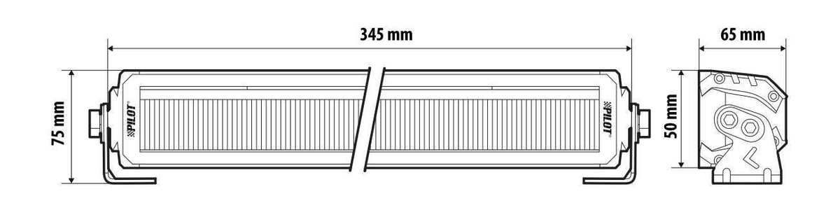 Pilot Glare Blade-30, barra multifunzione a Led - 12/24V - 345x75x65 mm