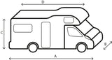 Telo Copricamper Brunner Cover 6M 650-700 cm per Camper Alcova