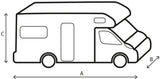 Toldo protector de autocaravana Brunner Cover SI 6M 750-800 cm para autocaravana semi-integral