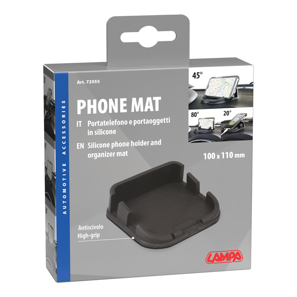 Lampa Phone-Mat, portatelefono/portaoggetti in silicone 72555