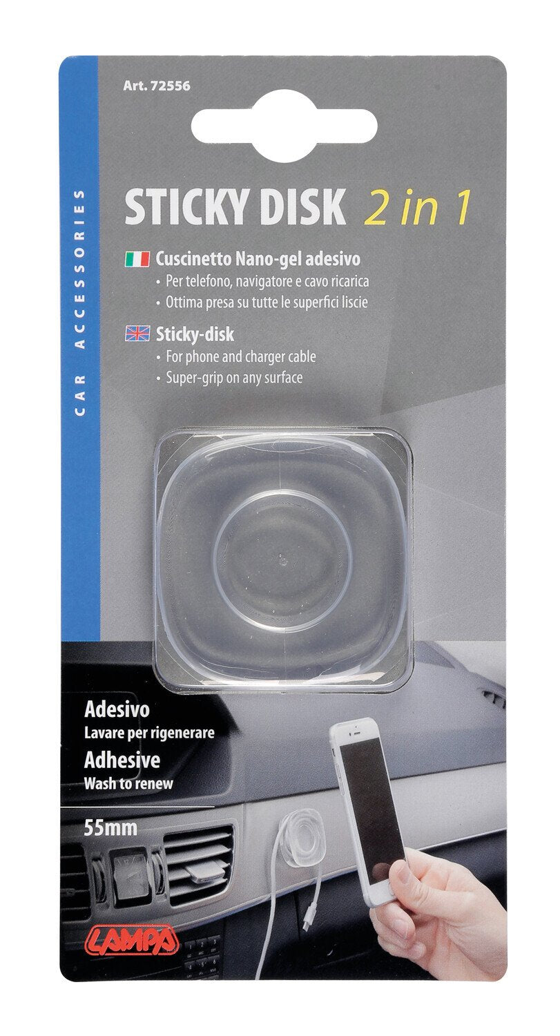 Lampa Sticky Disk 2 in 1, cuscinetto Nano-Gel adesivo 72556