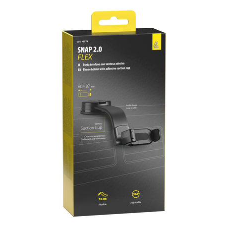 Lampa Snap Flex 2.0, porta telefono a clip con ventosa adesiva a basso profilo 72575