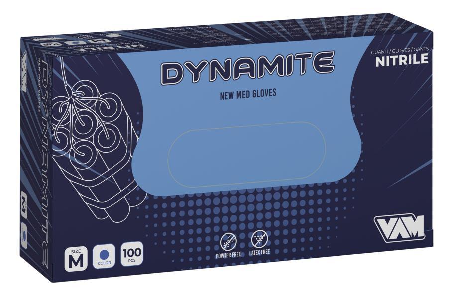 Vam Box 100 guanti Dynamite nitrile nero taglia XL