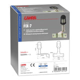 Fix-7 Staffa con perno e spinotto DIN per luce di segnalazione attacco tubolare 73016
