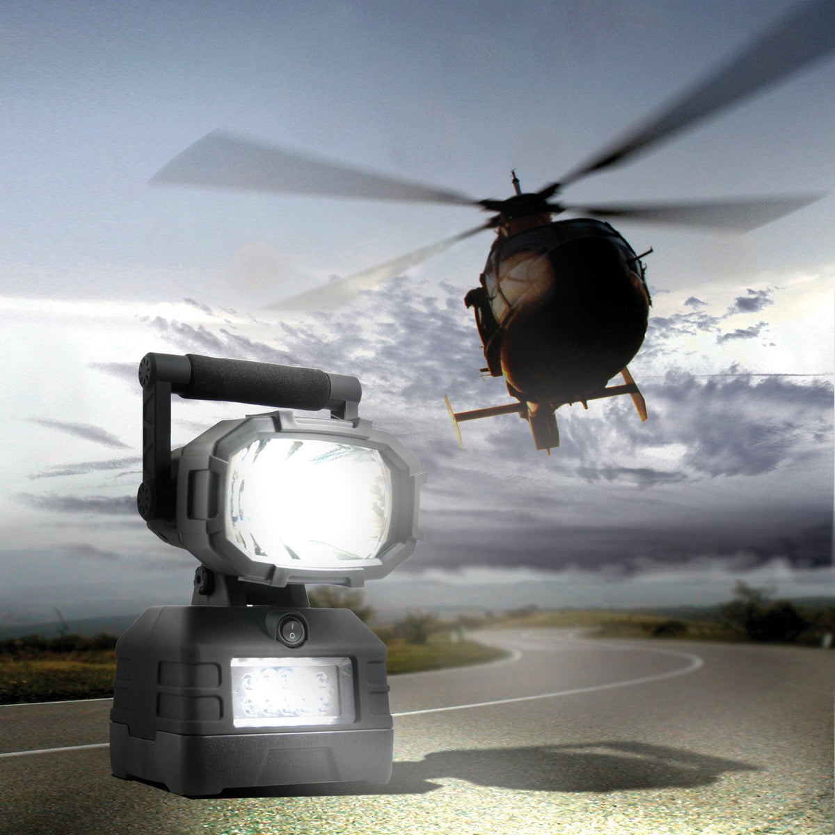 Lampa Pro Lite, Faro con proiettore HID Xenon 20W e lanterna 10 Led - 12/230V 73068