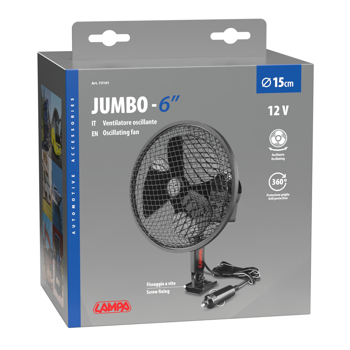 Lampa Jumbo ventilatore oscillante  6 - 12V 73101