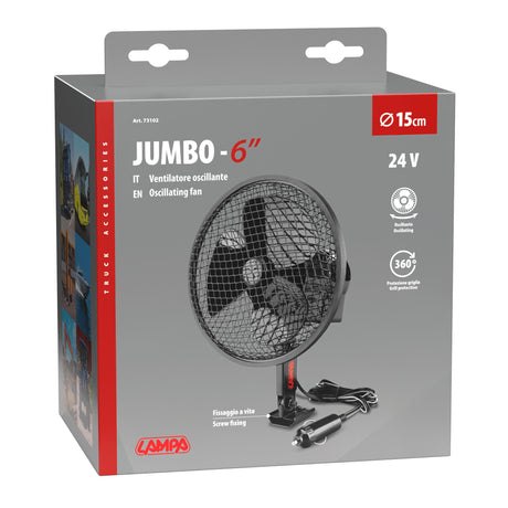 Ventilatore oscillante 24V per camion  6"  Lampa Jumbo 73102