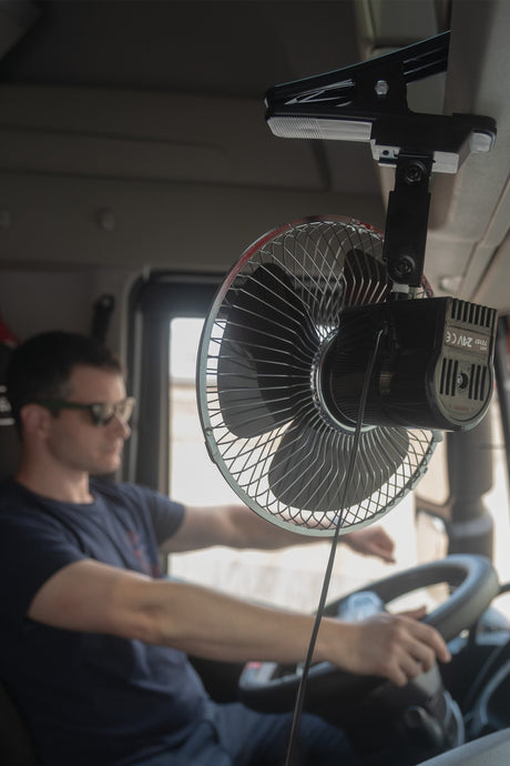 Ventilatore 24V per camion  8" cromato con clip  Lampa Chrome-Fan 73107