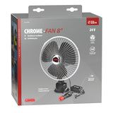 Ventilatore 24V per camion  8" cromato con ventosa  Lampa Chrome-Fan 73108