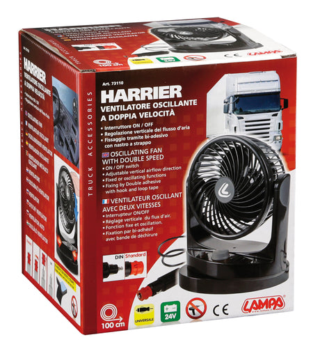 Ventilatore oscillante 24V per camion  6"  Lampa Harrier 73110