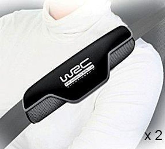 Par de almohadillas para cinturón de seguridad Wrc de color negro y gris