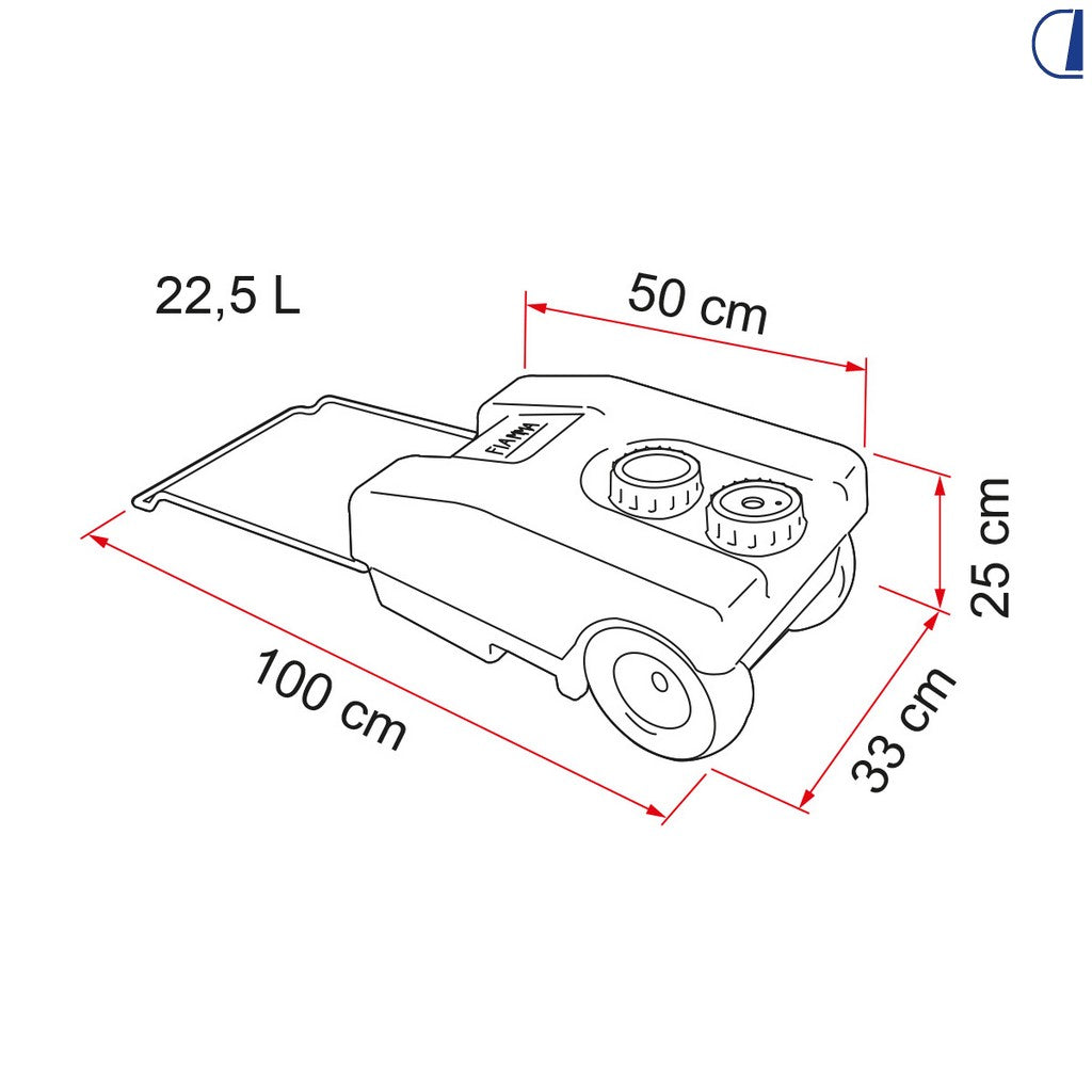 Fiamma Roll-Tank 23 F tanica acqua potabile portatile blu