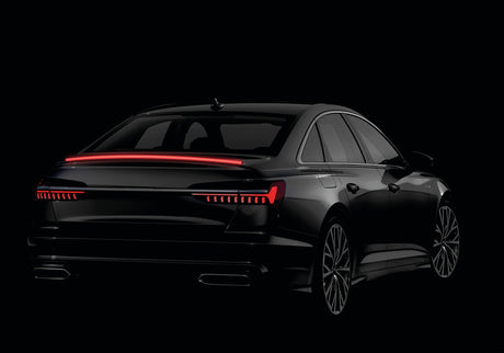 Pilot Spoiler carbon-look adesivo con integrata striscia luminosa a led rossi - 120 cm - 12V