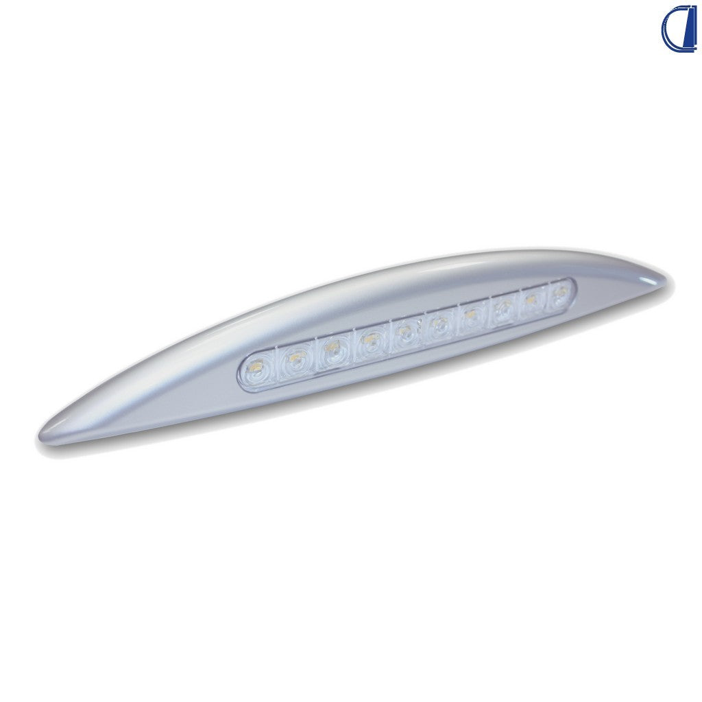 Luce esterna LED COB 5W 4000K silver IP65 12V per camper