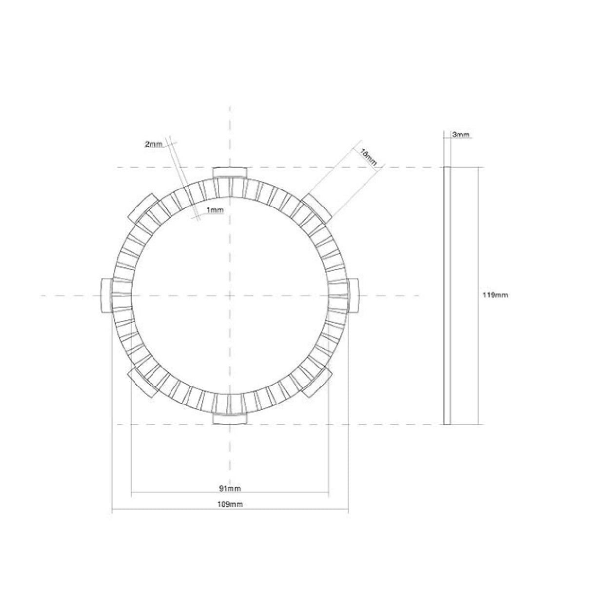 FCC Disco frizione guarnito singolo BETAMOTOR RR 4T AIR 125 CC 06/13