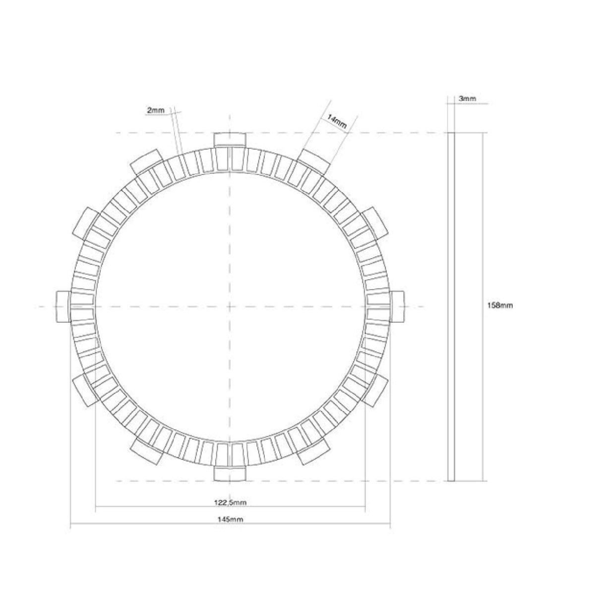 FCC Disco frizione guarnito singolo KAWASAKI ZX9R Ninja (ZX900B/C/E) 900 94/97