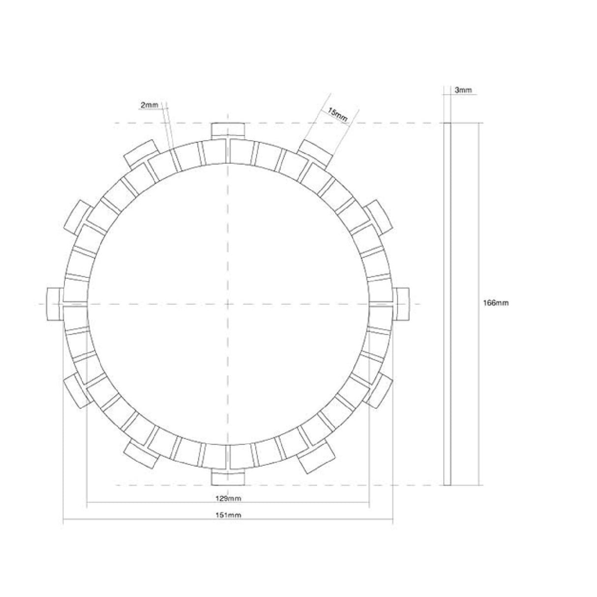 FCC Einscheiben-Kupplungsscheibe YAMAHA RD LC 500 CC 84/87