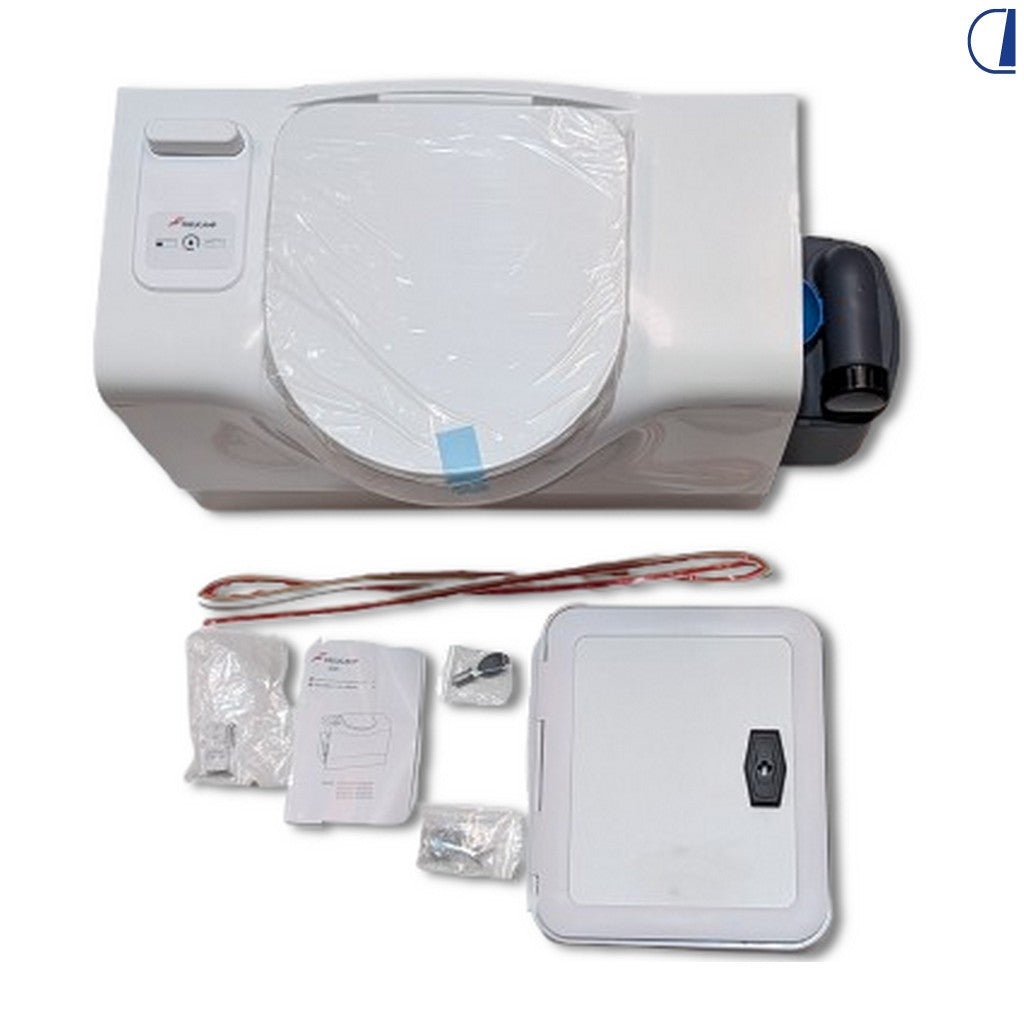 Di-Tec WC a panca fisso per camper con accessori, apertura destra