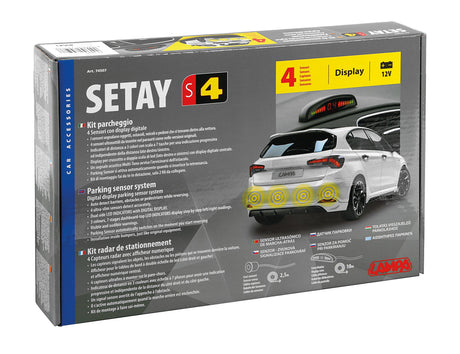 Lampa Setay S4, kit 4 sensori parcheggio con display digitale, 12V 74507