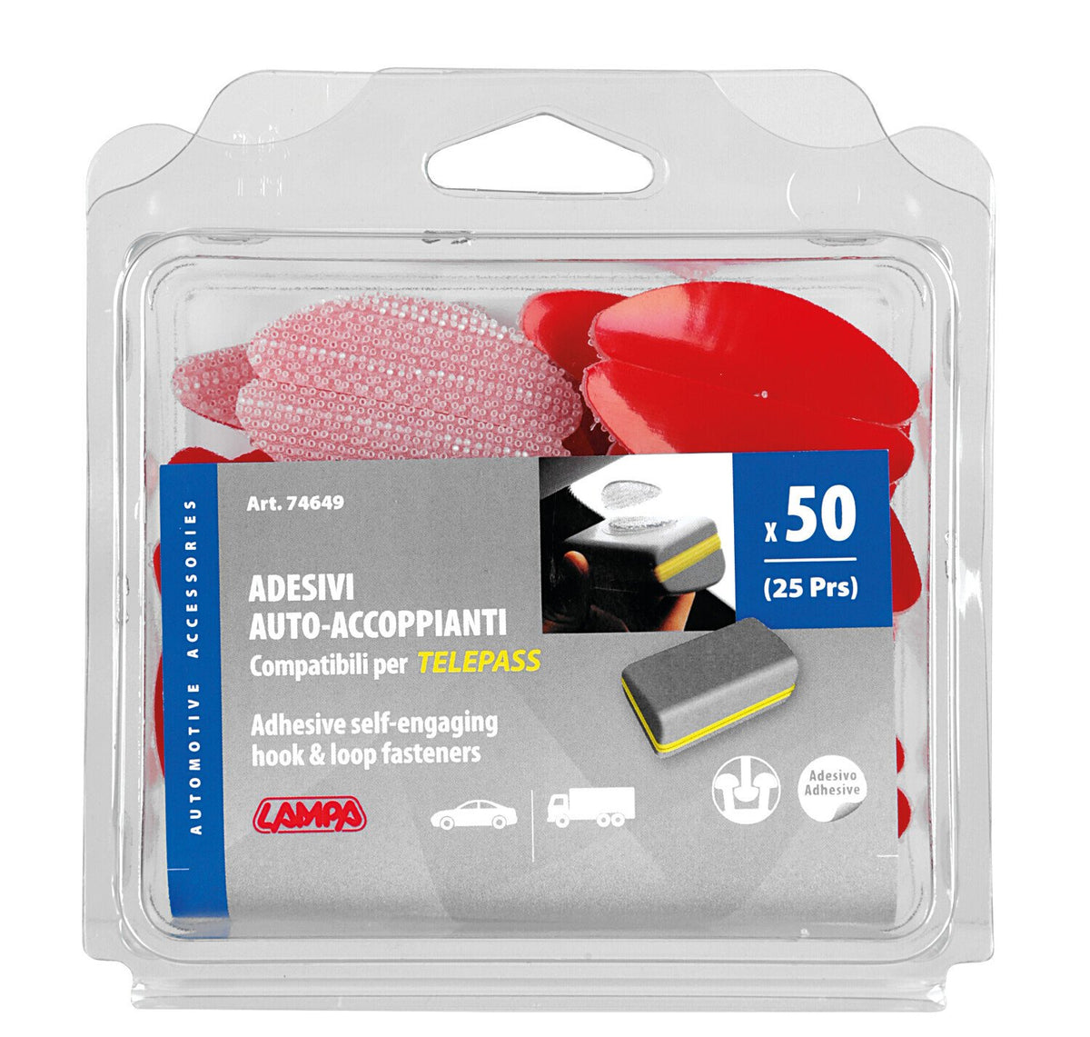 Lampa Adesivi auto-accoppianti, set 25 coppie 74649