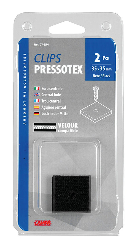 Lampa Clips Pressotex, foro centrale, set 2 pz - 35x35 mm 74654