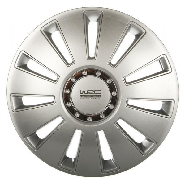 WRC-Set mit 4 silbernen 13-Zoll-Radkappen, Design 2