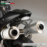 Biondi Portatarga Moto Regolabile Acciaio Nero Ducati Monster 696 - Kit Completo