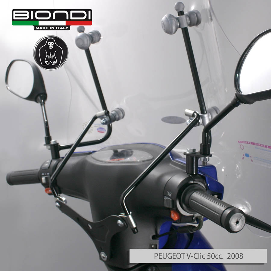 Biondi Parabrezza Pro Peugeot V-Clic 50 cc 2008 - Completo di Attacchi