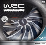 WRC Satz mit 4 14'' Turbo Zweifarb-Radkappen