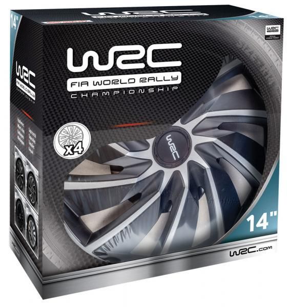 WRC Satz mit 4 14'' Turbo Zweifarb-Radkappen