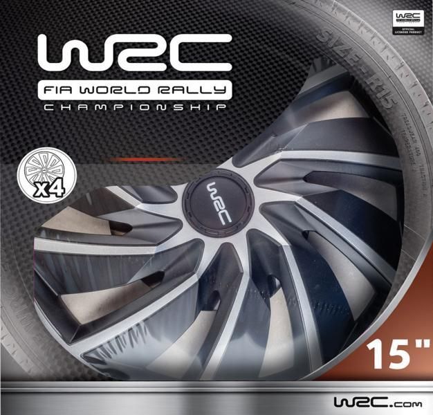 Wrc Set 4 copricerchi 15'' Turbo bicolore